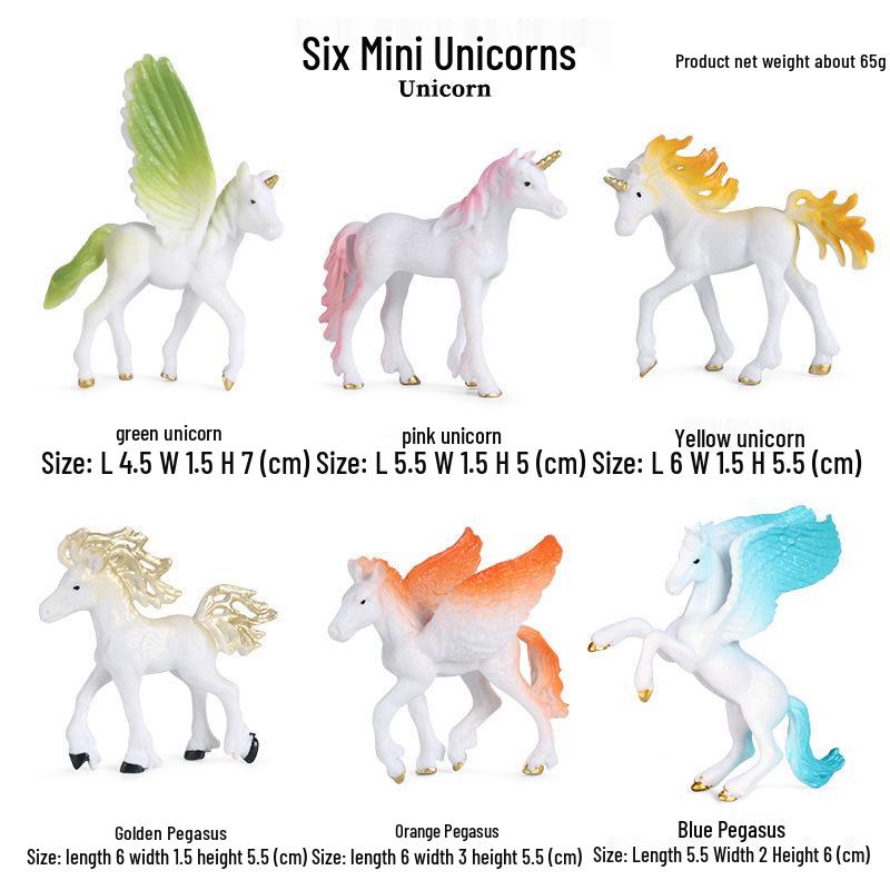 Magical Unicorn and Pegasus Mini Figurine Set