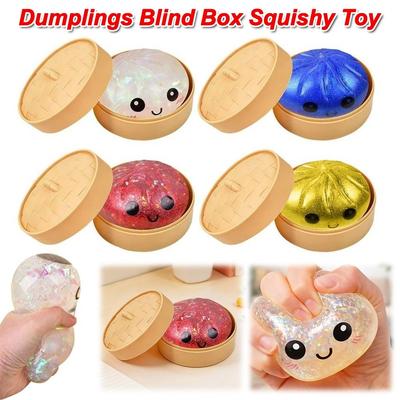 Błyszczące Pierożki Squishy Miękka Powolna Sprężystość Parowany Bułeczka Nadziewana Squishy Do Ściskania Le z Parowarem Fidget
