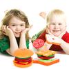 1 Set Fine Motor Skill Toy Montessori Wooden Burger Stacking Educational Toys For Toddlers And Kids Preschool