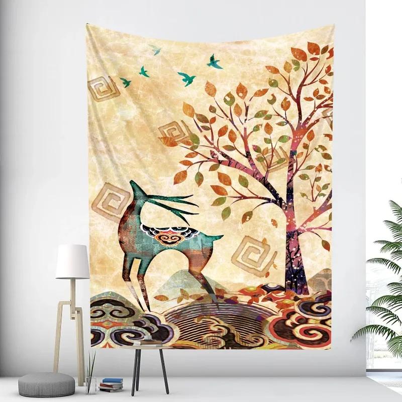 Tree of Life Psychedelic Scene Tapestry Office Living Room Decoration Home Wall Tapestry