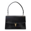 One Belt Shoulder Bag Black Calfskin Women Used