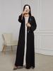 2024 Elegant Handmade Beaded Middle Eastern Muslim Pleated Cardigan Dress