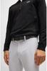 Italian Leather Gunmetal Buckle Reversible Belt for Black [BOSS] Men, ONESIZE,