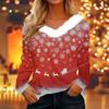 Dámské košile s dlouhým rukávem Roztomilé topy Vánoční potisky Trička Blůzy Ležérní Nadměrné velikosti Základní topy Pulovr