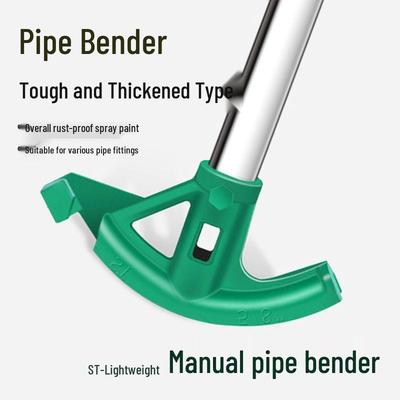 Manual Green Pipe Bender for Copper, Galvanized, Steel, and Metal Conduit - Thickened Arc Design