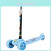 Kids Scooter For 1-3-6 Year Old Boys Girls Beginners With Wide Folding Deck Flashing Wheels Mo Lo Blue