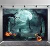 Halloween Horror Night Pumpkin Moon party decoration background cloth, suitable for indoor and outdoor decoration
