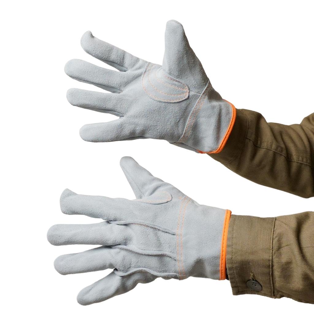 Work Cowhide Outer White Tiger Size AG4807 [Ace] Gloves, Leather, Stitching, Pattern, L,
