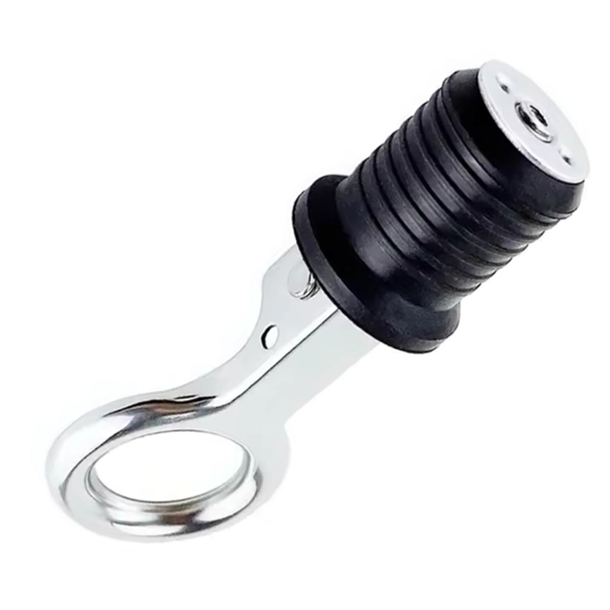 Регулируемые герметичные сливные пробки из нержавеющей стали, судовые водяные пробки, палубные уплотнительные пробки для отверстий Silver  Black 32mm