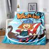 Vickie Die Wikingerin Cartoon-Druck Flanell Überwurf Weich Warm Sofa Bettdecke Für Kinderzimmer Wohnzimmer Heimdekoration Geschenk
