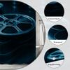 Film Reel Cinema Movie Theater Shower Curtain Machine Washable All Season Waterproof Privacy Protection Retro Design Creative