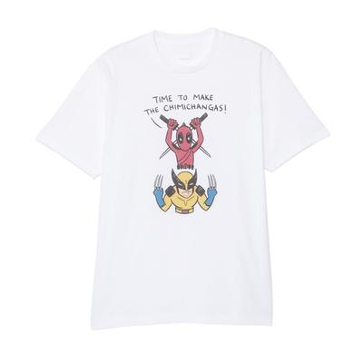 [Kleiner Planet] Marvel Deadpool & Wolverine T-Shirt Illustration Medium Weiß