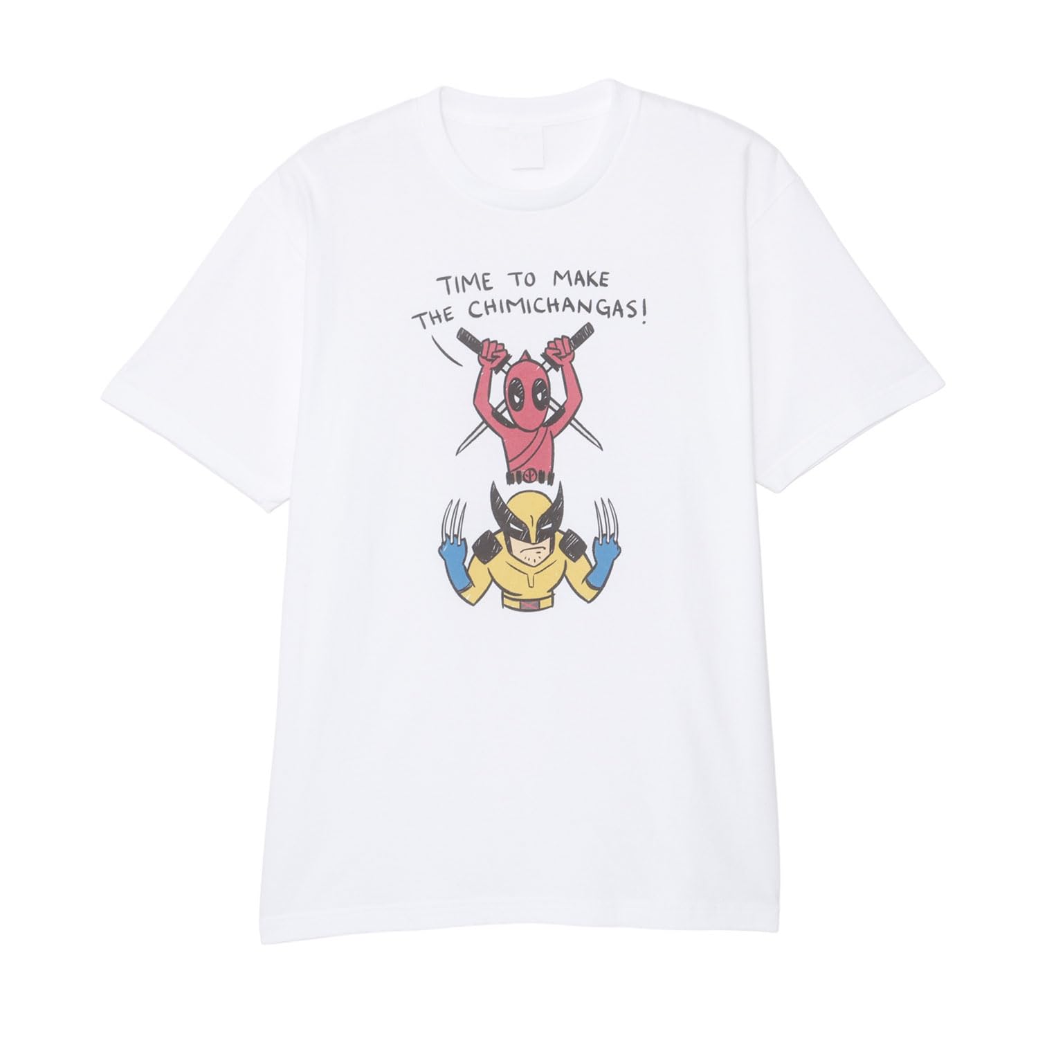 

[Small Planet] Marvel Deadpool & Wolverine T-Shirt Illustration, Size L, White
