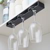 2Pcs Goblet Hanging Rack No Drill Wine Glass Holder Space-Saving Under Cabinet
