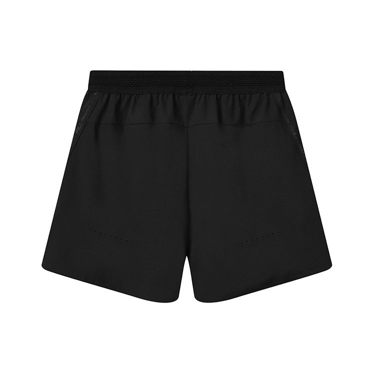 FILA Athletics Logo Woven Running Solid Loose Straight Leg Sports Casual Shorts Men shorts Deep-Black A11M132363F-BK