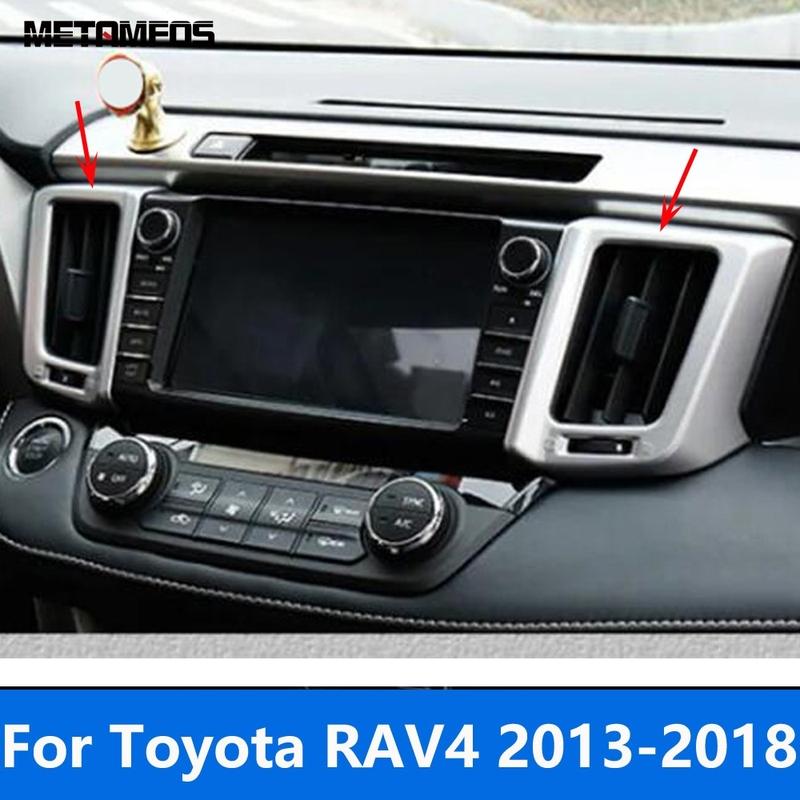 Декоративная накладка на дефлектор кондиционера центральной консоли для Toyota RAV4 RAV 4 2013-2017 2018 Матовые аксессуары для интерьера Стайлинг автомобиля