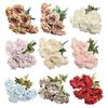 1 Bouquet Artificial Rose No Watering Decoration Easy To Care Great Delicate 9 Head Simulated Flower for Living Room