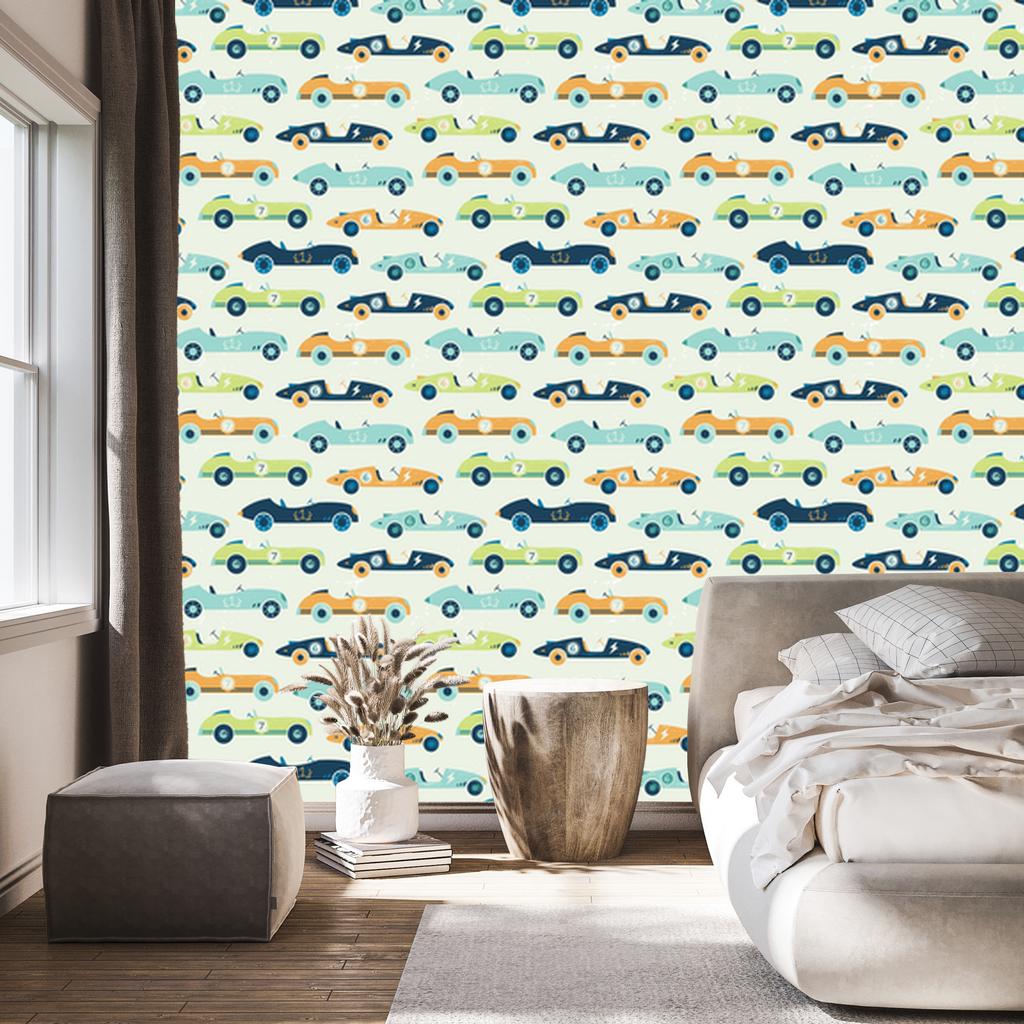 Vintage Racing Cars Wallpaper for Living Room and Bedroom 50x1000
