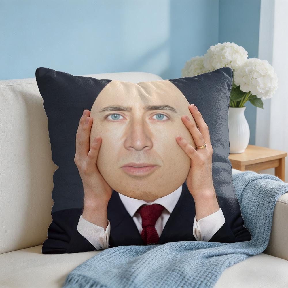 Nordic Style Nicolas Cage Rabbit Cushion Cover Square Pillow Bedroom Sofa Leisure Comfort Living Room Home Decoration X