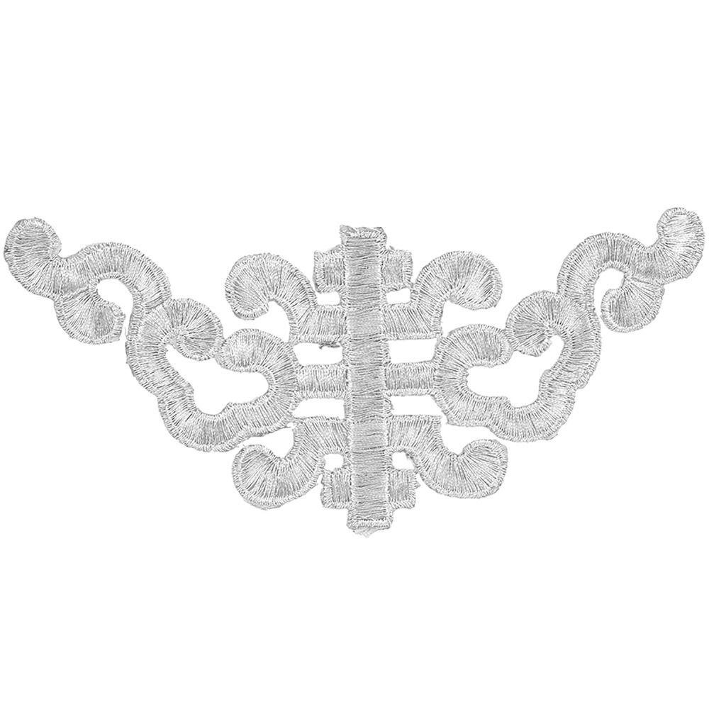 4pcs Gold & Sliver Trimming DIY Applique Patches Iron On Fabric Stickers  DIY Craft Decoration