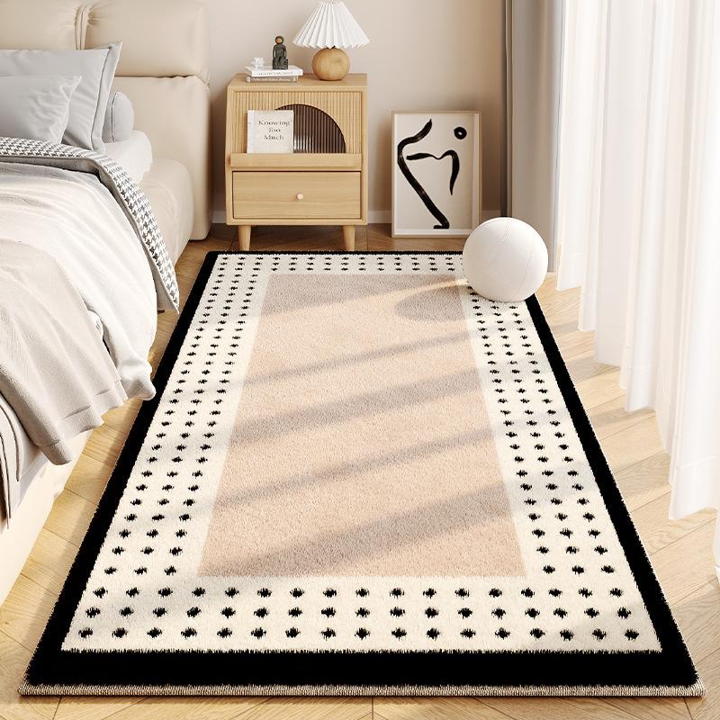 Imitation Cashmere Carpet, Cool and Non-slip Household Bedroom Bedside Blanket, Dirt-resistant and Wear-resistant Living Room Bay Window Mat
