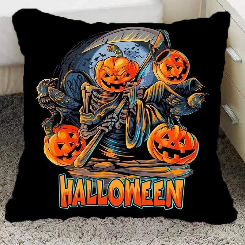 Halloween Pillow Pumpkin Funny Two-Dimensional Animation Pillow Emoticon Pack Party Party Boy and Girl School Day Gift