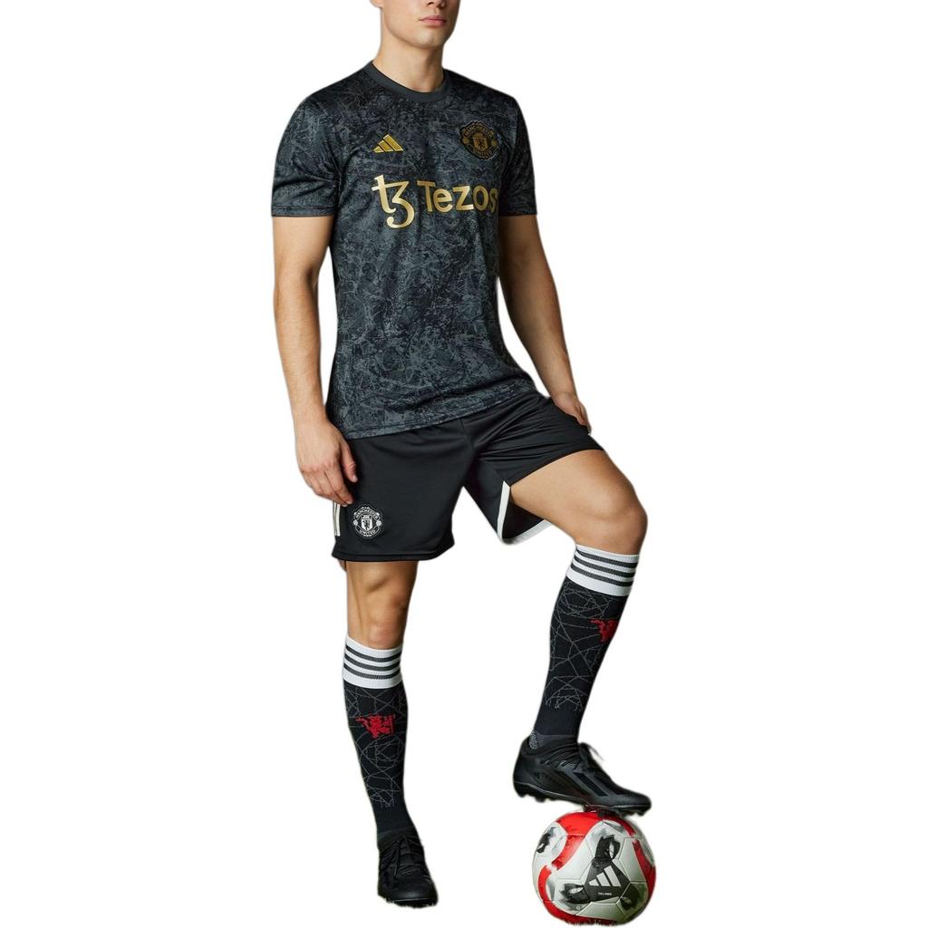 adidas Manchester United Stone Roses Pre-Match Jersey Asia Sizing 'Black' Men's IQ1566