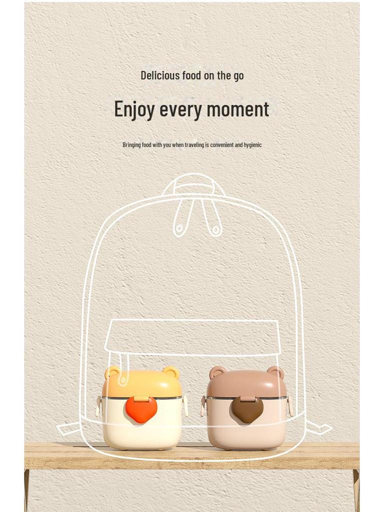Portable Baby Snack & Milk Powder Box with Separate Layers for Outdoor Use