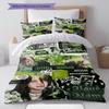 Billie Eilish Custom Name Pattern Bedding,Quilt Set Quilt Cover Pillowcase Home Birthday Gift(1 * Duvet Cover + 2 * Pillowcase, Without Core)