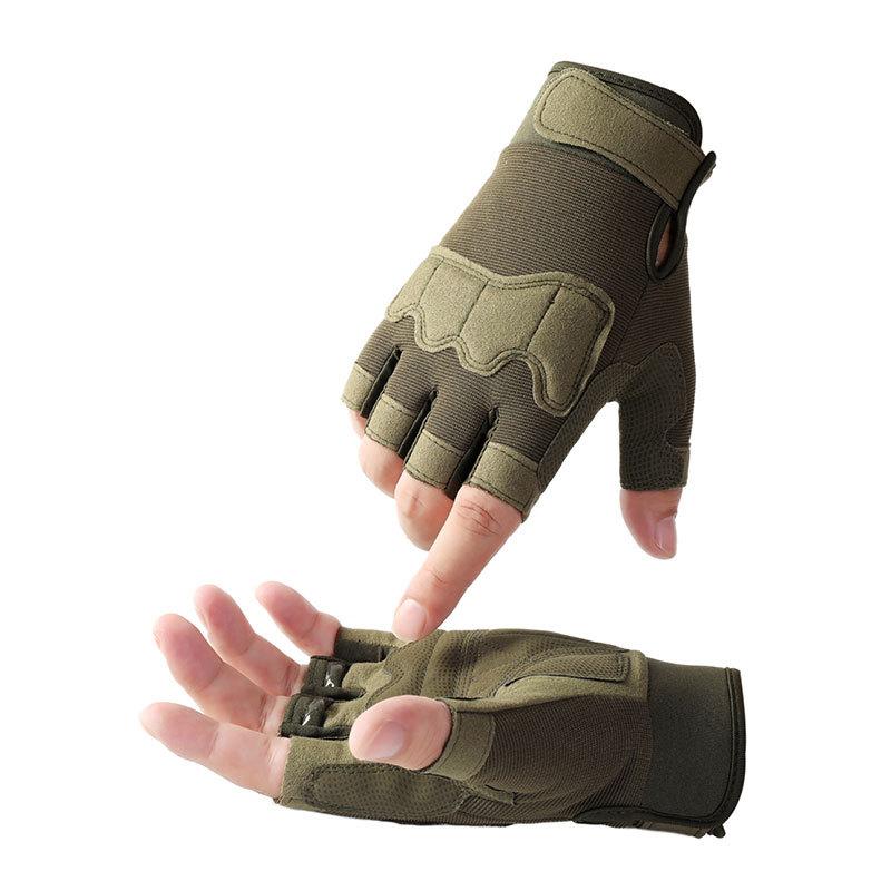 1 pár taktických rukavic Paratrooper s půlprstovou výsadkovou rukojetí pro nadšence speciálních jednotek pro venkovní sporty, cyklistiku, horolezectví