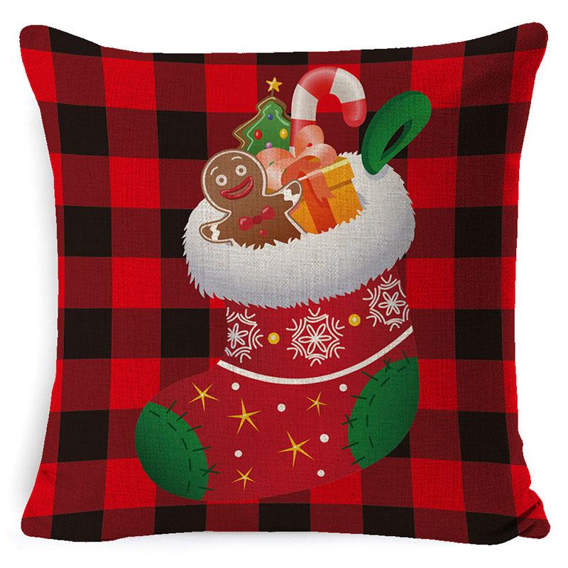 New Christmas Linen Body Pillow For Office Sofa Home Soft Nap Waist Cushion Comfortable Headboard Cushion For Lumbar Support