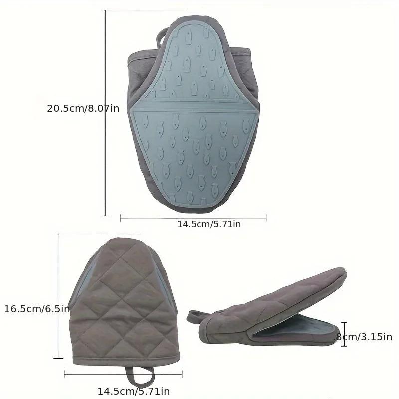 1PC Silicone Anti-hot Clamp Oven Gloves High Temperature Oven Gloves Oven Microwave Oven Handheld Warm Glove Clamp Kitchen