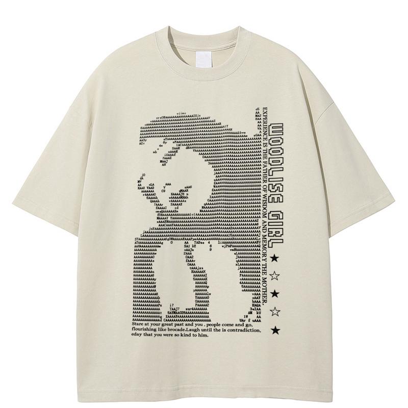 

Streetwear WOODLICE GIRL Graphic T-Shirt Cotton Tshirt Unisex Tops Tees Summer Short Sleeves T Shirt XXL хакі