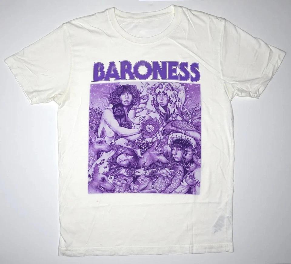 Retro Purple Baroness Band Shirt Short Sleeve White Unisex Size S-5XL E1500 S