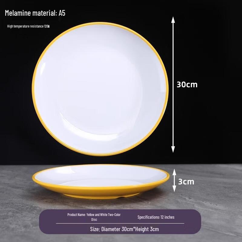 HANDUNYOU Commercial Ceramic Round Shallow Serving Plate