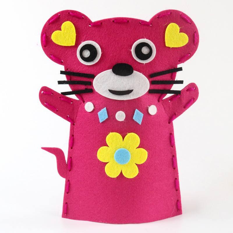 Children's Diy Craft Kit Non-woven Fabric Cartoon Animal Hand Puppets Kindergarten Handicraft Toy Set Characters)