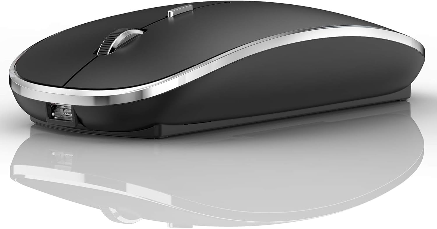 

Bluetooth Mouse for iPad iPad MacBook MacBook Windows and PCs Pro, Air, Mac, Pro, Air, MacBook, Laptop, Chromebook, 8/10/11, HP, Dell, (Black) чорний