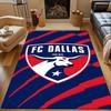 FC Dallas Team Logo Rug Design Patterned Carpet, Non Slip Mat Suitable for Living Room and Bedroom Sofas