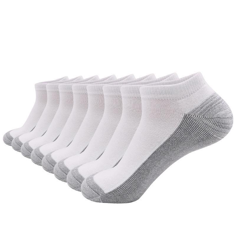 10Pcs Daily Work, Leisure, Sports, Men's and Women's Short Socks, Mesh Breathable Running Socks, Anti-Friction Design on the Heel, Unisex, Knitte