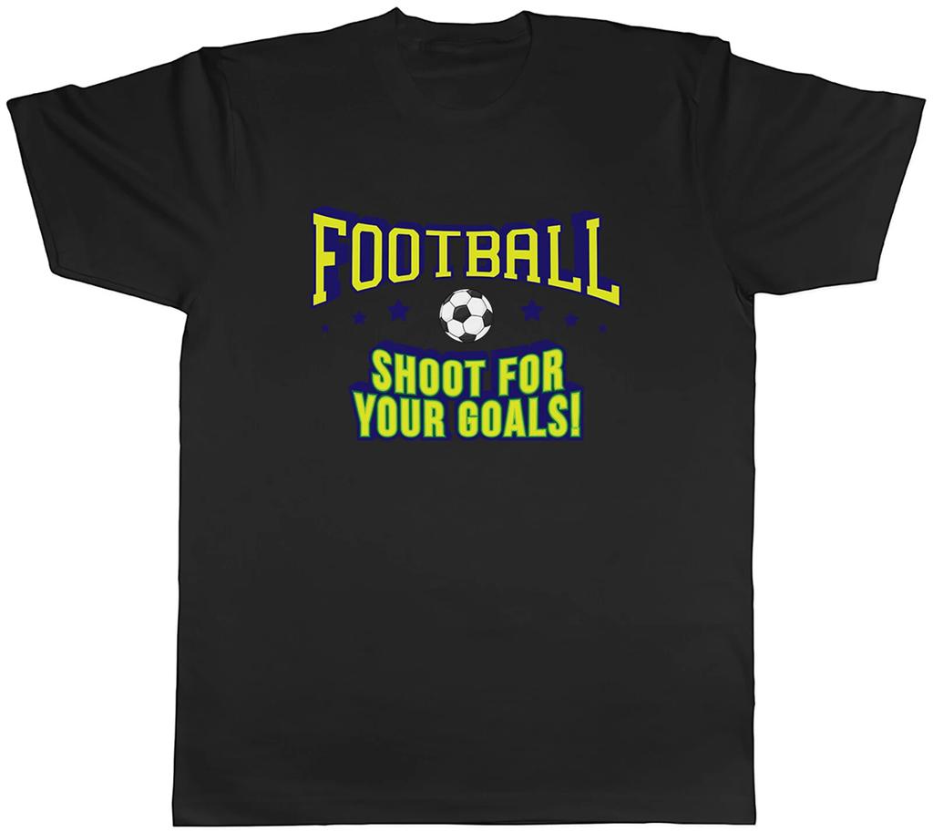 Football, Shoot For Your Goals Mens Unisex T-Shirt Tee