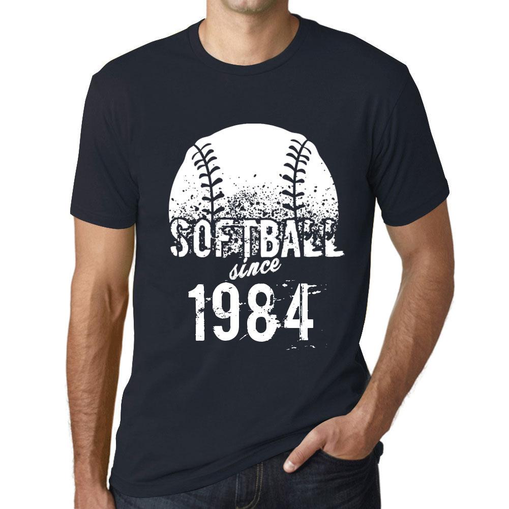 Men’s Vintage Tee Shirt Graphic T Shirt Softball Since 1984 Navy
