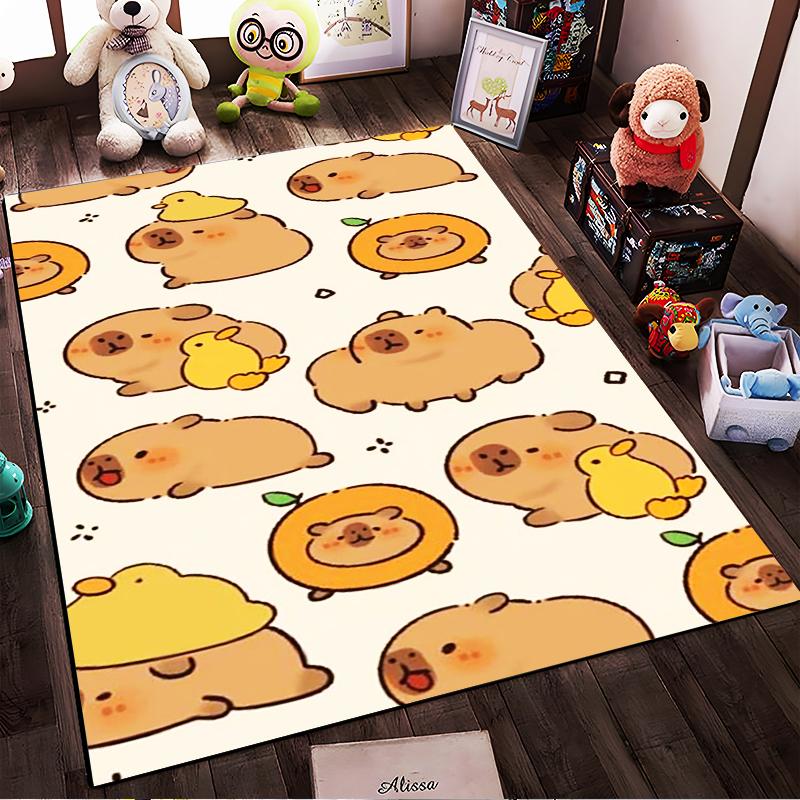 Cute Cartoon Animals Decorative Carpet for Kids' Room or Nursery Suitable for Use As an Anti-slip for Living Room Bedroom Sofas