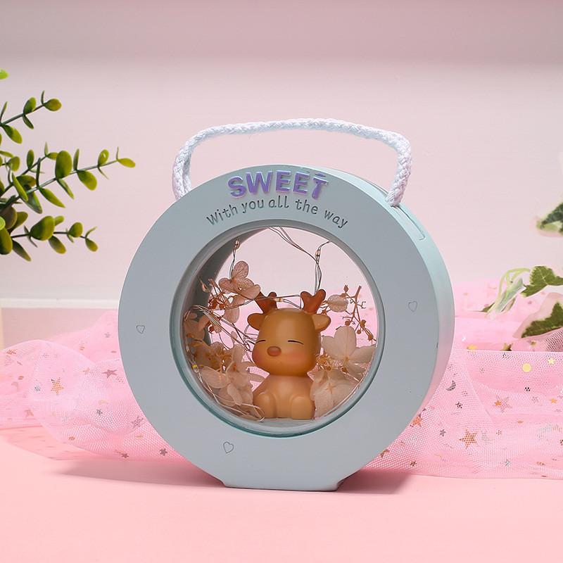 Lamp Night Warm Light Battery Powered Cartoon Cute Angels And Shaped Deer