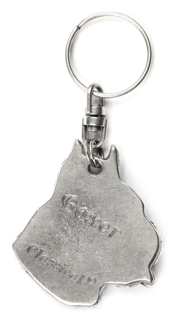 Boxer, German Boxer I – Silver-plated dog pendant, handbag decoration | Art-Dog
