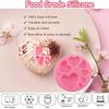 6 Pcs Valentine's Day Fondant Molds Wedding Fondant Cake Molds Bear Heart Love Lips Gift Shape Candy Silicone Molds Chocolate Mould for Cake Topper