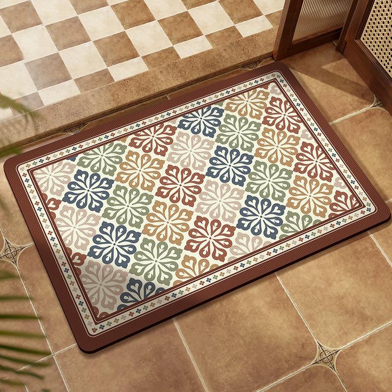 Household Entrance Door Mat Waterproof Wear-Resistant Non-Slip Foot Mat for Kitchen Bedroom Bathroom