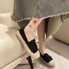 Fisherman Shoes Women's Spring and Autumn 2025 New Soft Flat Bottom Small Fragrant Woolen Woolen Casual Weaving Lazy One Pedal Loafers