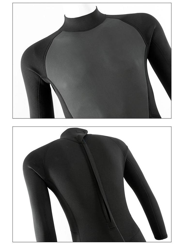 2MM-3MM Men's and Women's Jellyfish One-Piece Snorkeling and Surfing Wetsuit - Warm, Sun-Protective, Long Sleeve Swimsuit