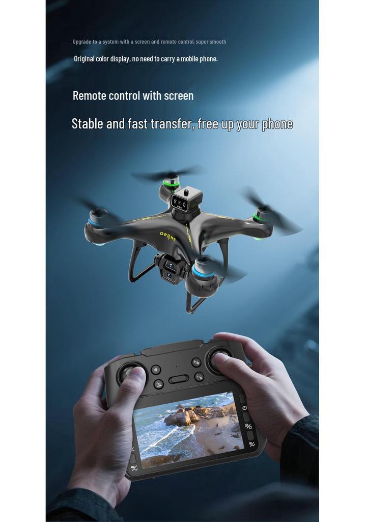 Wow-oh S112 8K HD Brushless Drone with Large Screen Control & Long Endurance