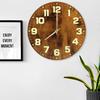 Luminous Wall Clocks Wooden Glow In The Dark Clock 12 In Silent Non-Ticking Lighted Wall Clock for Office Living Room Home Decor